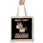 Humuts Sorry I Can T I Have To Walk My Unicorn Majestic Bez Kadın Günlük Çanta