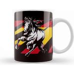 Humuts Spain Flag Horse Riding Equestrian Sport Horseshoe Saddle Kupa