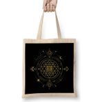 Humuts Sri Yantra Mandala Sri Yantra Sacred Geometry 01 Bez Kadın Günlük Çanta