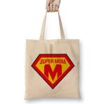 Humuts Superhero Super Mom Süperanne 01 Bez Kadın Günlük Çanta