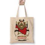 Humuts Tahıl Katili Totoro Bez Uzun Saplı Açık Bej Rengi Çanta