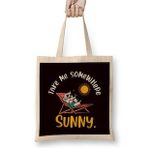 Humuts Take Me Somewhere Beach Sunny Vacation Summer Travel Sunset Bez Uzun Saplı Açık Bej Rengi Çanta