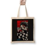 Humuts Tanjirō Kamado Demon Slayer Kimetsu No Yaiba 02 Bez Uzun Saplı Açık Bej Rengi Çanta