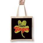 Humuts Team Ginger Redhead Shamrock Irish Red Orange Hair Haired Bez Uzun Saplı Açık Bej Rengi Çanta