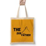 Humuts The Dogfather Funny, Cute Dog Father Dad Owner Pet Doggo Pup Fun Humor Bez Kadın Günlük Çanta