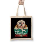 Humuts This Girl Loves Her Great Dog Bez Uzun Saplı Açık Bej Rengi Çanta
