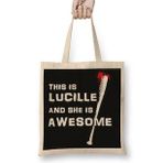 Humuts This Is Lucille And She Is Awesome Walking Dead Uzun Saplı Bez Çanta
