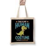 Humuts This Is My Human Costume I M Really A T Rex Bez Uzun Saplı Açık Bej Rengi Çanta