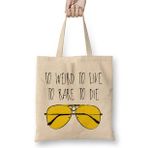 Humuts To Weird To Live To Rare To Die Fear And Loathing In Las Vegas Bez Uzun Saplı Açık Bej Rengi Çanta