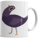 Humuts Trash Dove Mor Güvercin Purple Facebook Sticker Çıkartma Emoji Smiley Syd Weiler Kupa Bardak