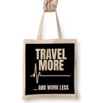 Humuts Travel More And Work Less Cute Traveling for Travelers Uzun Saplı Bez Çanta
