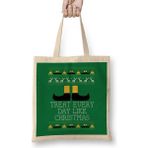 Humuts Treat Every Day Like Christmas Elf Quote Knit Bez Çanta