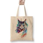Humuts Trius Animals Gato Renkli Kedi Cat Bez Çanta