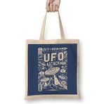 Humuts Ufo Attack Comic Book Cover Bez Uzun Saplı Açık Bej Rengi Çanta