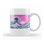 Humuts Vaporwave Great Wave Off Kanagawa Aesthetic Sunset Kupa