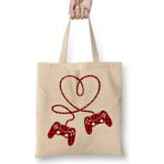 Humuts Video Gamer Valentines Day With Controllers Heart Bez Çanta
