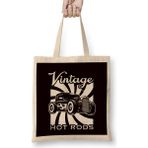 Humuts Vintage Hot Rods Classic Old American Cars Automobile Garage Bez Çanta