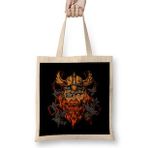 Humuts Vintage Odin Ravens Norse Mythology Distressed Uzun Saplı Bez Çanta