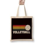 Humuts Vintage Volleyball Retro Ball Sports Coach Team Athlete Game Uzun Saplı Bez Çanta