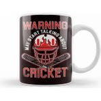 Humuts Warning Cricket Player Cricketer Bat Ball Game Pitch Kupa