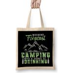 Humuts Weekend Forecast Camping With A Chance Of Drinking Bez Uzun Saplı Açık Bej Rengi Çanta