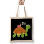 Humuts Wheee Snail Riding On Turtle Adorable Animal Bez Uzun Saplı Açık Bej Rengi Çanta
