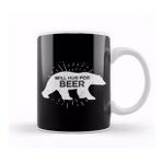 Humuts Will Hug For Beer Funny Bear Drinking Kupa