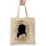 Humuts Wolfgang Amadeus Mozart Piyano Müzik Notaları Bez Kadın Günlük Çanta