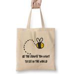 Humuts World Bee Day! Lover Gift Be The Change You Want To See In The World Bez Kadın Günlük Çanta
