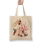 Humuts Yılbaşı Yeni Yıl Konseptli Candle Merry Christmas Bez Çanta