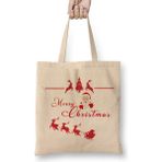 Humuts Yılbaşı Yeni Yıl Konseptli Merry Christmas 023 Bez Çanta