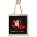 Humuts Yılbaşı Yeni Yıl Konseptli Merry Christmas Noel Baba 02 Bez Çanta