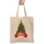 Humuts Yılbaşı Yeni Yıl Konseptli Merry Christmas Tree 01 Bez Kadın Günlük Çanta