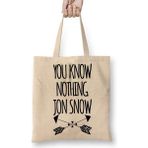 Humuts You Know Nothing Jon Snow Bez Uzun Saplı Açık Bej Rengi Çanta