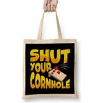 Humuts You Shuck At Cornhole Cute & Funny Shut Your Cornhole Bean Bag Tossing Bez Kadın Günlük Çanta