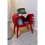 huncar Ahşap Sehpa Retro TV Dekoratif Purple Red ( Köşe Sehpa )