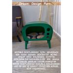 HunCar El Yapımı Dekoratif Ahşap Tv New Kedi Evi Mint Green - Yeşil