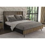 Hunerika Samba Zebra Desen Çift Kişilik Premium Karyola- Minifiks - Siyah/atlantik Çam - Kahverengi - 170 x 200 cm