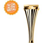 Hünkar Altın 16 cm Metal Mobilya Ayağı, Lüks Metal Mobilya Ayak, Koltuk, Dolap, Şifonyer Ayak