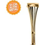 Hünkar Altın 21 cm Metal Mobilya Ayağı, Lüks Metal Mobilya Ayak, Koltuk, Dolap, Şifonyer Ayak