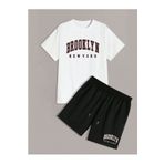 Hunors Sportswear & Company 2'li Brooklyn Şort T-shirt Takım Siyah Takım NASASORTTSHIRT
