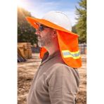 Hunsafety Baret Güneşliği Kırmızı ve Beyaz Standart Baret Hediye