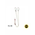Hunsafety Şok Emicili Çelik Kanca Karabinalı Çift Bacaklı Lanyard Hl-48