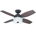Hunter Fan Central Park Yıpranmış Çelik 107 cm Aydınlatmalı Uzaktan Kumandalı Tavan Vantilatörü