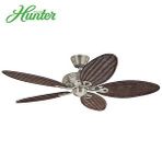 Hunter Fan Savoy Fırçalanmış Nikel 137 cm Gerçek Hasır Örme Kanatlı Tavan Vantilatörü