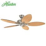 Hunter Fan Savoy Fırçalanmış Nikel 137 cm Plastik Yaprak Desen Kanatlı Tavan Vantilatörü