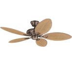 Hunter Fan Savoy Kehribar Bronz 137 cm Palmiye Kanatlı Kanatlı Tavan Vantilatörü