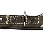 HUNTER HUNTING ALU-STRONG köpek tasması, alüminyum kilit, deri, sağlam, yumuşak, M, zeytin yeşili