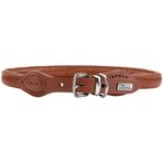 HUNTER Köpek tasması Round & Soft Canadian UP, Renk: Konyak, yumuşak, esnek deri, klasik, kürk koruyucu, yuvarlak dikişli, sürdürülebilir, Almanya'da üretilmiştir, beden: 60