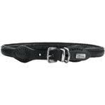 HUNTER Köpek Tasması Round & Soft Canadian UP, Renk: Siyah, Yumuşak, Esnek Deri, Klasik, Kürk Koruyucu, Yuvarlak Dikilmiş, Sürdürülebilir, Made in Germany, Beden: 55